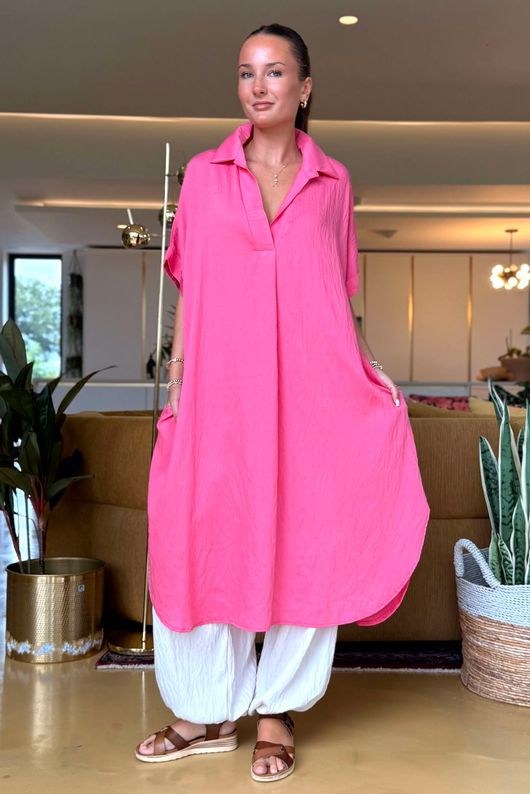 Made in Italy Monroe Shirt Dress Peony